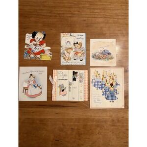 A Lot Of Six Vintage Mother's Day Cards 1930S And 1940S